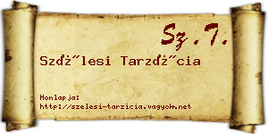 Szélesi Tarzícia névjegykártya